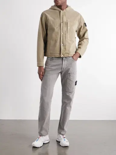 Stone Island Hooded Mineral Dyed Cotton-Gabardine Jacket - Men | Thumbnail 2 Stone Island Hooded Mineral Dyed Cotton-Gabardine Jacket - Men | Thumbnail 2
