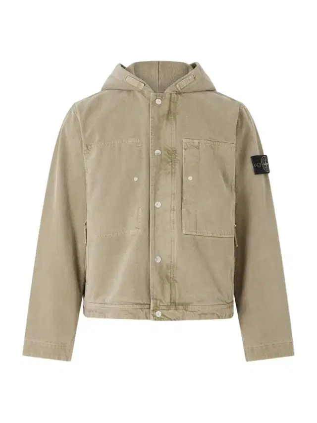 Hooded Mineral Dyed Cotton-Gabardine Jacket - Men Hooded Mineral Dyed Cotton-Gabardine Jacket - Men