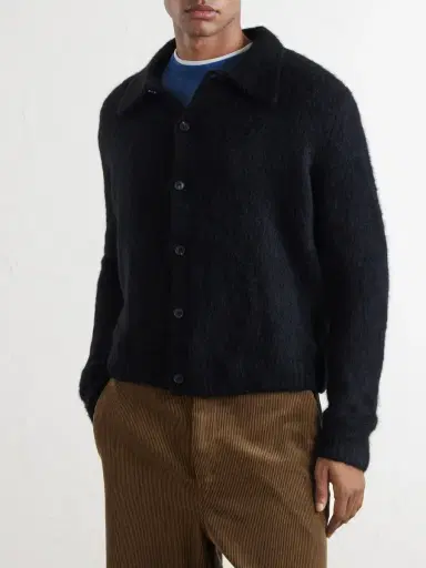 Dries Van Noten Mora Cropped Alpaca-Blend Cardigan - Men | Thumbnail 3