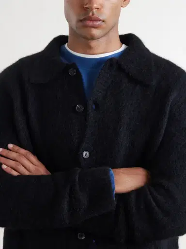 Dries Van Noten Mora Cropped Alpaca-Blend Cardigan - Men | Thumbnail 5