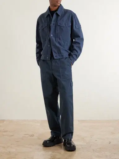 Stone Island STONE ISLAND GHOST Straight-Leg Cotton and Linen-Blend Trousers - Men | Thumbnail 2 Stone Island STONE ISLAND GHOST Straight-Leg Cotton and Linen-Blend Trousers - Men | Thumbnail 2