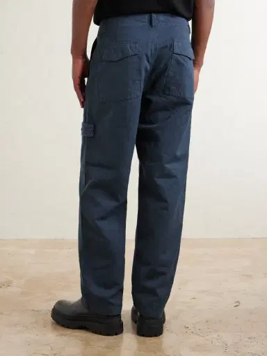 Stone Island STONE ISLAND GHOST Straight-Leg Cotton and Linen-Blend Trousers - Men | Thumbnail 4 Stone Island STONE ISLAND GHOST Straight-Leg Cotton and Linen-Blend Trousers - Men | Thumbnail 4