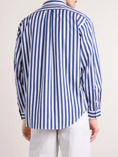 Aimé Leon Dore Oversized Logo-Embroidered Striped Cotton Shirt - Men | Thumbnail 4 Aimé Leon Dore Oversized Logo-Embroidered Striped Cotton Shirt - Men | Thumbnail 4