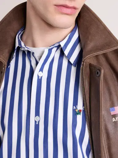 Aimé Leon Dore Oversized Logo-Embroidered Striped Cotton Shirt - Men | Thumbnail 5 Aimé Leon Dore Oversized Logo-Embroidered Striped Cotton Shirt - Men | Thumbnail 5