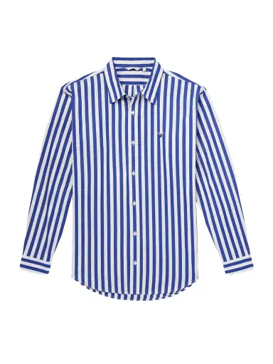 Aimé Leon Dore Oversized Logo-Embroidered Striped Cotton Shirt - Men | Thumbnail 1 Aimé Leon Dore Oversized Logo-Embroidered Striped Cotton Shirt - Men | Thumbnail 1