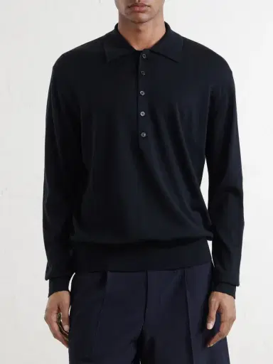 Dries Van Noten Muano Merino Wool Polo Shirt - Men | Thumbnail 3