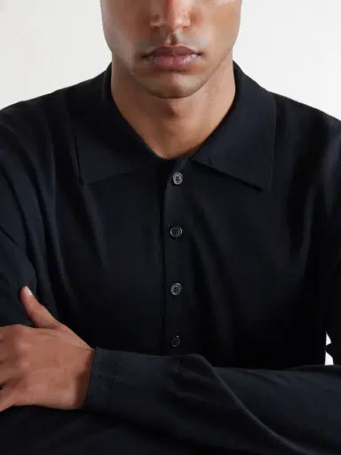 Dries Van Noten Muano Merino Wool Polo Shirt - Men | Thumbnail 5