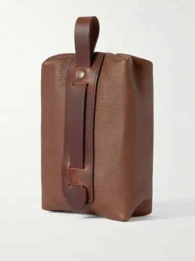 Bleu de Chauffe Zazou Full-Grain Leather Wash Bag - Men | Thumbnail 2 Bleu de Chauffe Zazou Full-Grain Leather Wash Bag - Men | Thumbnail 2
