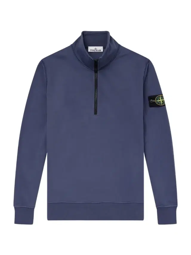 Stone Island Garment-Dyed Cotton-Fleece Half-Zip Sweatshirt - Men