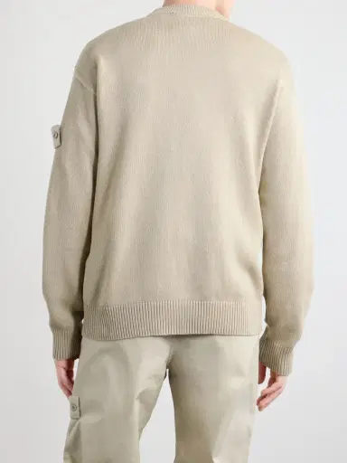Stone Island Ghost Logo-Appliquéd Cotton and Cashmere-Blend Sweater - Men | Thumbnail 4