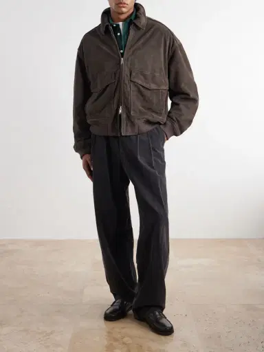AGOLDE Emil Suede Bomber Jacket - Men | Thumbnail 2 AGOLDE Emil Suede Bomber Jacket - Men | Thumbnail 2