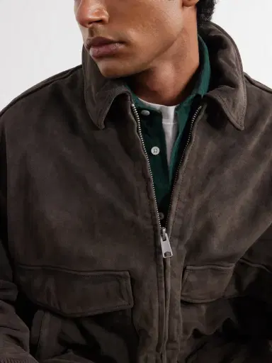 AGOLDE Emil Suede Bomber Jacket - Men | Thumbnail 5 AGOLDE Emil Suede Bomber Jacket - Men | Thumbnail 5
