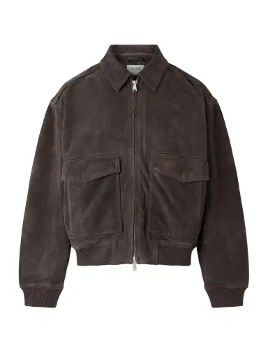 AGOLDE Emil Suede Bomber Jacket - Men | Thumbnail 1 AGOLDE Emil Suede Bomber Jacket - Men | Thumbnail 1