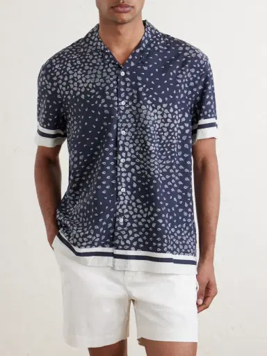 Onia Camp-Collar Paisley-Print TENCEL™ Lyocell Shirt - Men | Thumbnail 3