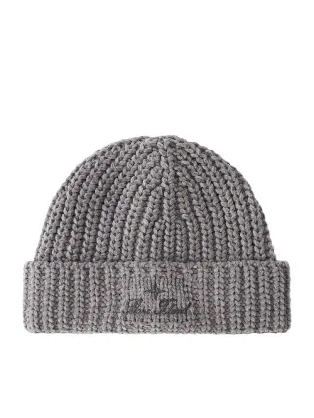 Stone Island Logo-Embroidered Cotton-Chenille Beanie - Men
