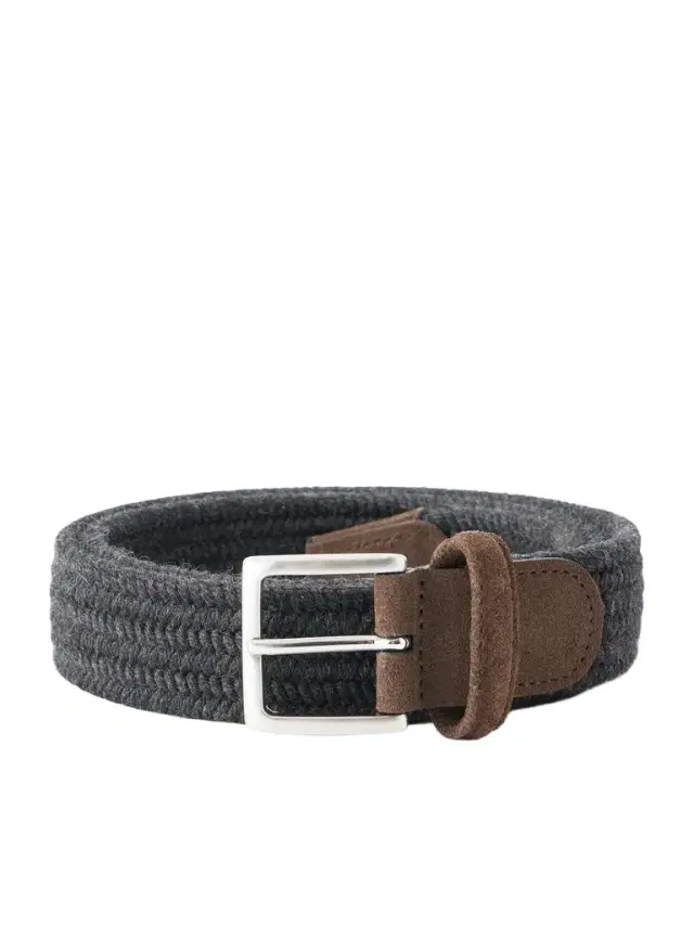Anderson's 2cm Suede-Trimmed Braided Belt - Men