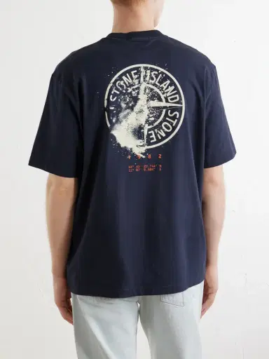 Stone Island Logo-Print Cotton-Jersey T-Shirt - Men | Thumbnail 4