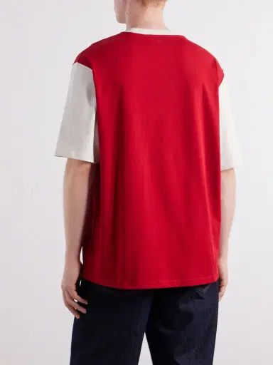 AMI PARIS Logo-Appliquéd Cotton-Jersey T-Shirt - Men | Thumbnail 4 AMI PARIS Logo-Appliquéd Cotton-Jersey T-Shirt - Men | Thumbnail 4