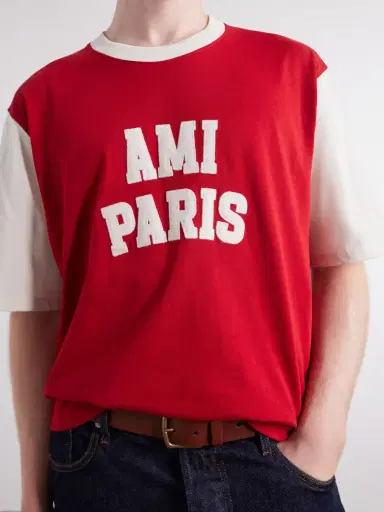 AMI PARIS Logo-Appliquéd Cotton-Jersey T-Shirt - Men | Thumbnail 5 AMI PARIS Logo-Appliquéd Cotton-Jersey T-Shirt - Men | Thumbnail 5