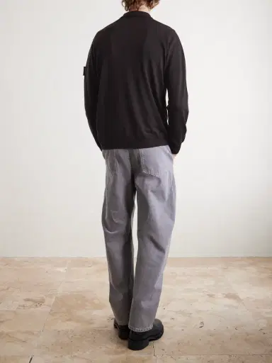 Stone Island Logo-Appliquéd Wool Polo Shirt - Men | Thumbnail 4 Stone Island Logo-Appliquéd Wool Polo Shirt - Men | Thumbnail 4