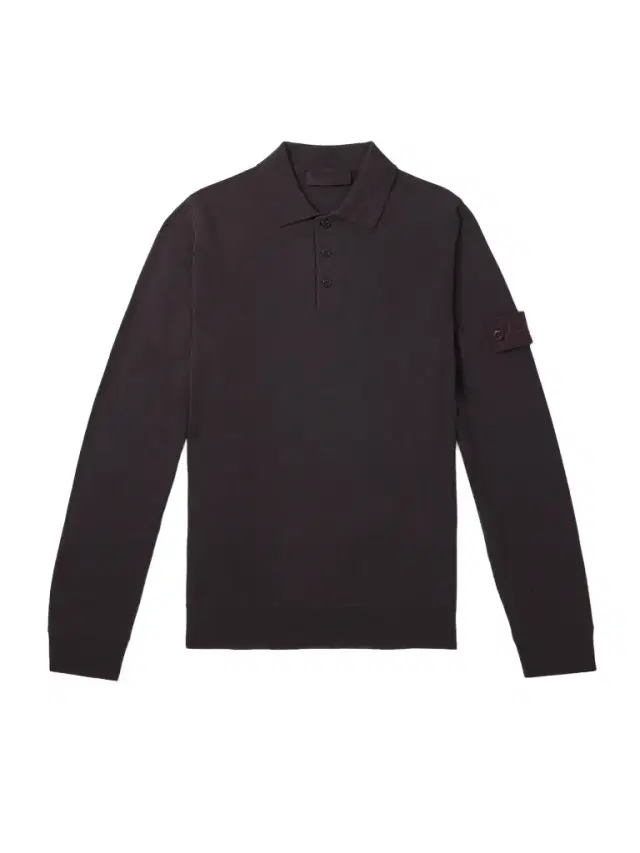 Stone Island Logo-Appliquéd Wool Polo Shirt - Men