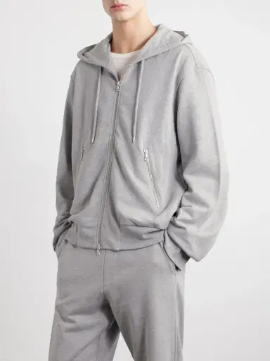 Dries Van Noten Cotton-Jersey Zip-Up Hoodie - Men | Thumbnail 3