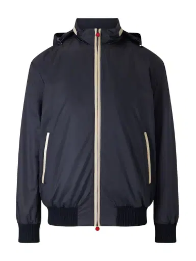 Kiton Suede-Trimmed Shell Hooded Jacket - Men | Thumbnail 1 Kiton Suede-Trimmed Shell Hooded Jacket - Men | Thumbnail 1