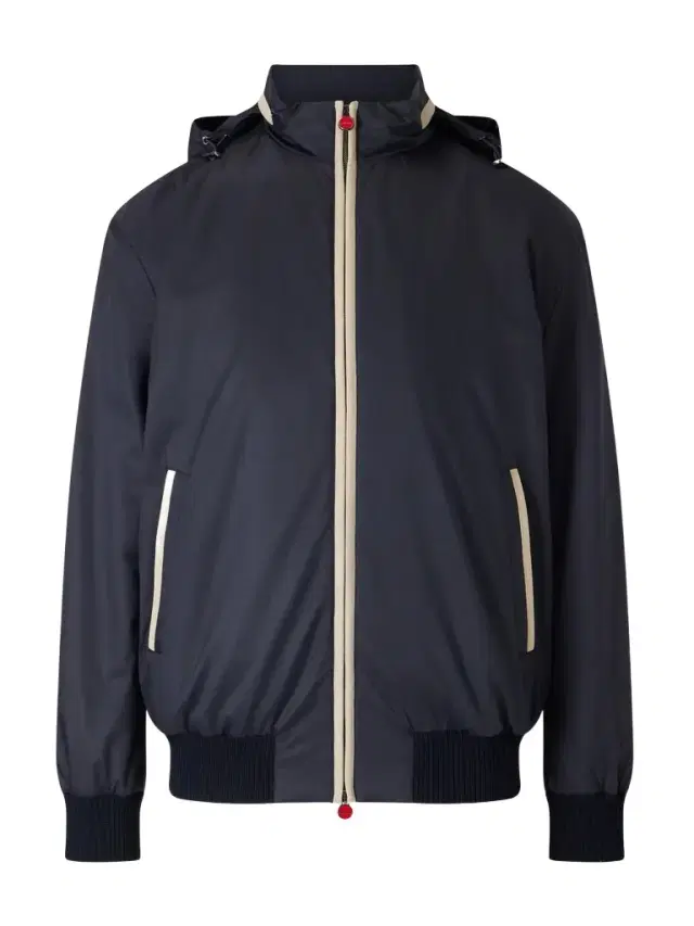 Kiton Suede-Trimmed Shell Hooded Jacket - Men