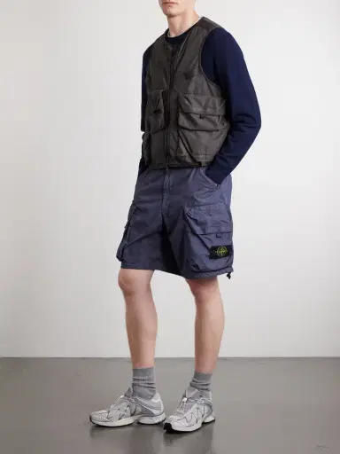 Stone Island Straight-Leg Camouflage-Print Ripstop Cotton-Blend Shorts - Men | Thumbnail 2 Stone Island Straight-Leg Camouflage-Print Ripstop Cotton-Blend Shorts - Men | Thumbnail 2