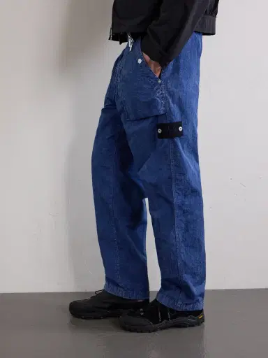Stone Island STONE ISLAND DENIM Straight-Leg Logo-Appliquéd Crinkled-Shell Trousers - Men | Thumbnail 5 Stone Island STONE ISLAND DENIM Straight-Leg Logo-Appliquéd Crinkled-Shell Trousers - Men | Thumbnail 5