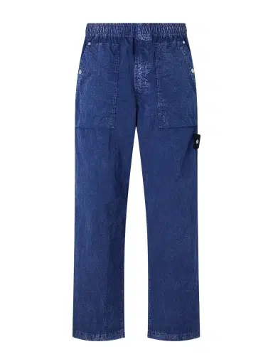 Stone Island STONE ISLAND DENIM Straight-Leg Logo-Appliquéd Crinkled-Shell Trousers - Men | Thumbnail 1 Stone Island STONE ISLAND DENIM Straight-Leg Logo-Appliquéd Crinkled-Shell Trousers - Men | Thumbnail 1