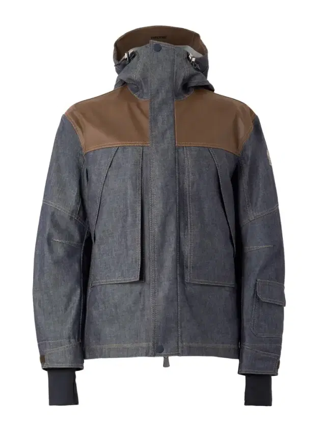 Moncler Grenoble Langtang Leather-Trimmed 3L Tech-Denim Ski Jacket - Men