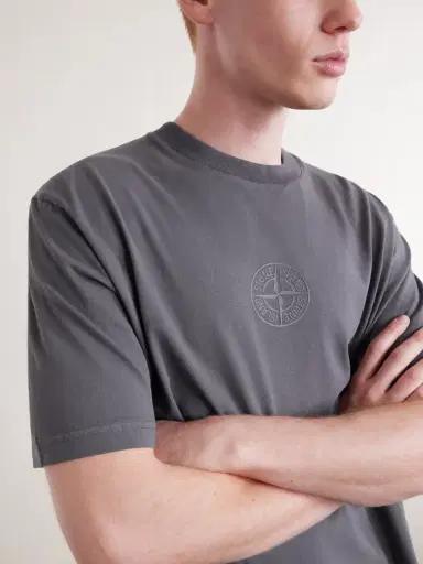 Stone Island Logo-Detailed Organic Cotton-Jersey T-Shirt - Men | Thumbnail 5 Stone Island Logo-Detailed Organic Cotton-Jersey T-Shirt - Men | Thumbnail 5