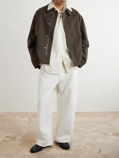 Studio Nicholson View Striped Silk and Cotton-Blend Shirt - Men | Thumbnail 2