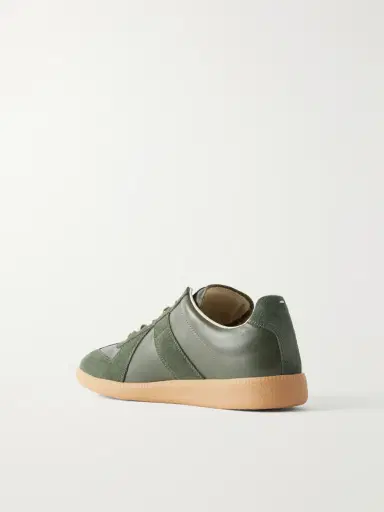 Maison Margiela Replica Suede-Trimmed Leather Sneakers - Men | Thumbnail 4