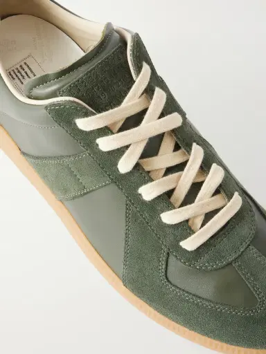 Maison Margiela Replica Suede-Trimmed Leather Sneakers - Men | Thumbnail 5