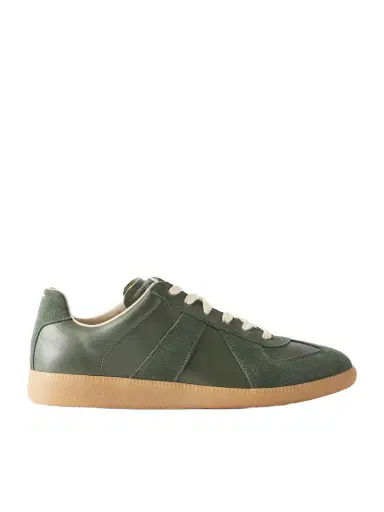 Maison Margiela Replica Suede-Trimmed Leather Sneakers - Men | Thumbnail 1