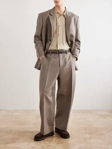 Studio Nicholson Fume Tapered Wool Suit Trousers - Men | Thumbnail 2 Studio Nicholson Fume Tapered Wool Suit Trousers - Men | Thumbnail 2