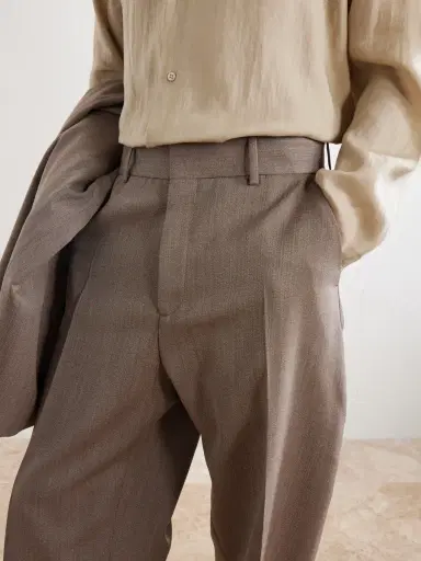 Studio Nicholson Fume Tapered Wool Suit Trousers - Men | Thumbnail 5 Studio Nicholson Fume Tapered Wool Suit Trousers - Men | Thumbnail 5