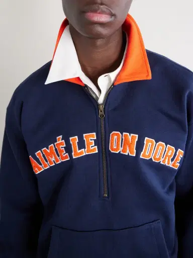 Aimé Leon Dore Logo-Embroidered Cotton-Jersey Half-Zip Sweatshirt - Men | Thumbnail 5 Aimé Leon Dore Logo-Embroidered Cotton-Jersey Half-Zip Sweatshirt - Men | Thumbnail 5