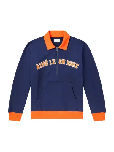Aimé Leon Dore Logo-Embroidered Cotton-Jersey Half-Zip Sweatshirt - Men | Thumbnail 1 Aimé Leon Dore Logo-Embroidered Cotton-Jersey Half-Zip Sweatshirt - Men | Thumbnail 1