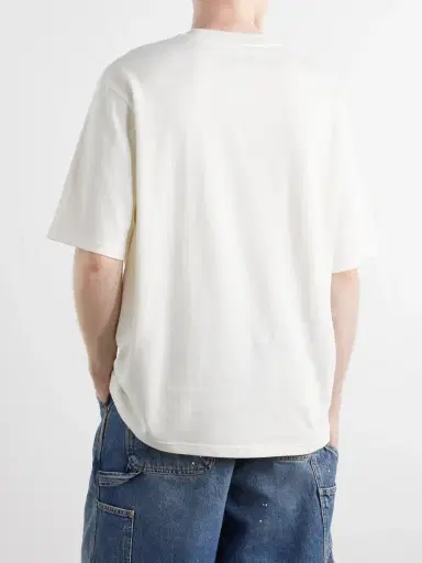 AMI PARIS Logo-Embroidered Cotton-Jersey T-Shirt - Men | Thumbnail 4 AMI PARIS Logo-Embroidered Cotton-Jersey T-Shirt - Men | Thumbnail 4