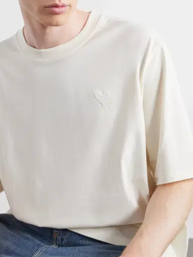 AMI PARIS Logo-Embroidered Cotton-Jersey T-Shirt - Men | Thumbnail 5 AMI PARIS Logo-Embroidered Cotton-Jersey T-Shirt - Men | Thumbnail 5
