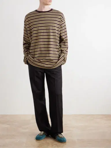 Dries Van Noten Hember Striped Cotton-Jersey T-Shirt - Men | Thumbnail 2