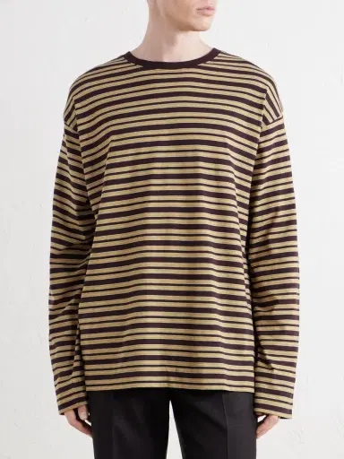 Dries Van Noten Hember Striped Cotton-Jersey T-Shirt - Men | Thumbnail 3