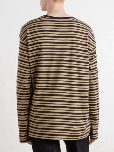 Dries Van Noten Hember Striped Cotton-Jersey T-Shirt - Men | Thumbnail 4