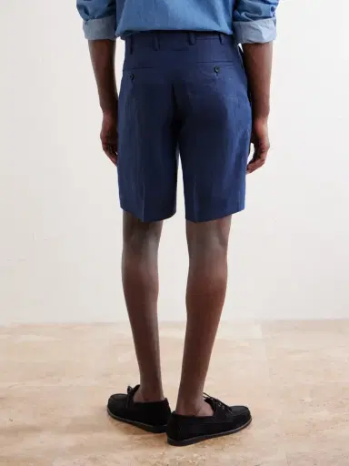 Anderson & Sheppard Straight-Leg Linen Shorts - Men | Thumbnail 4 Anderson & Sheppard Straight-Leg Linen Shorts - Men | Thumbnail 4