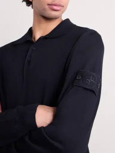 Stone Island STONE ISLAND GHOST Virgin Wool Polo Shirt - Men | Thumbnail 4 Stone Island STONE ISLAND GHOST Virgin Wool Polo Shirt - Men | Thumbnail 4