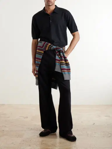 Dries Van Noten Murice Merino Wool Polo Shirt - Men | Thumbnail 2