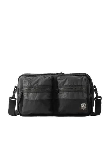 Stone Island Logo-Appliquéd Coated Cotton-Ripstop Messenger Bag - Men | Thumbnail 1 Stone Island Logo-Appliquéd Coated Cotton-Ripstop Messenger Bag - Men | Thumbnail 1